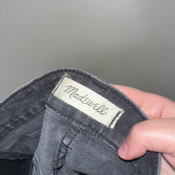 Madewell Cali Demi Boot Jeans Bellspring Wash Button Front Black Size 27 - Picture 5 of 10